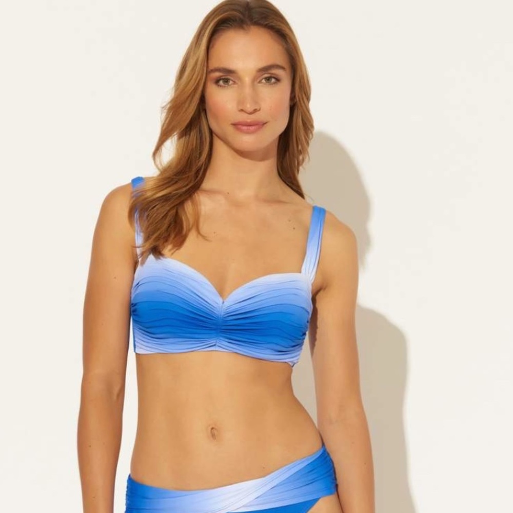Bleu Rod Beattie Size 34DD SHIRRED BANDEAU TOP